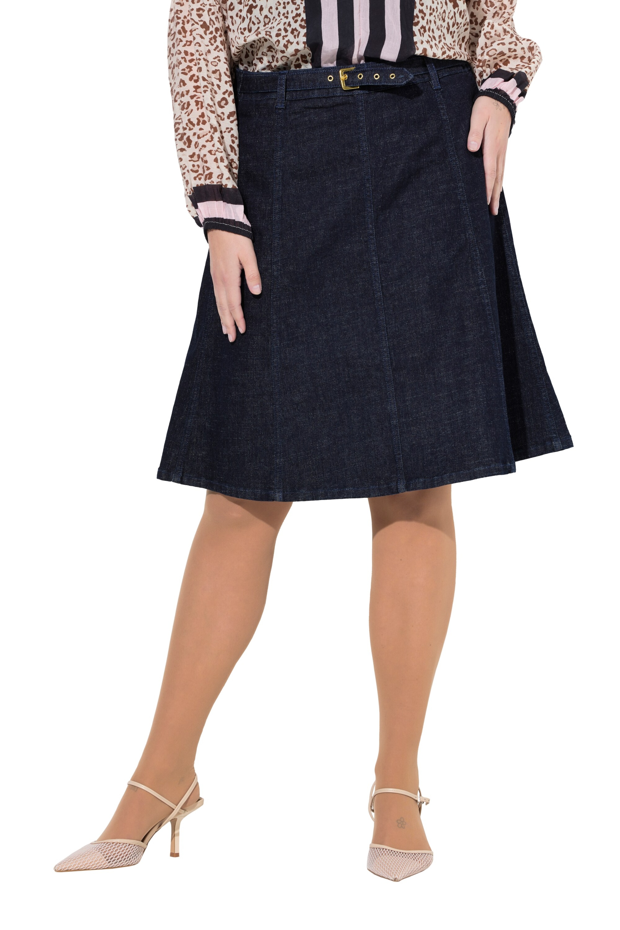 MIAMODA Rock in Schwarz: Vorderseite