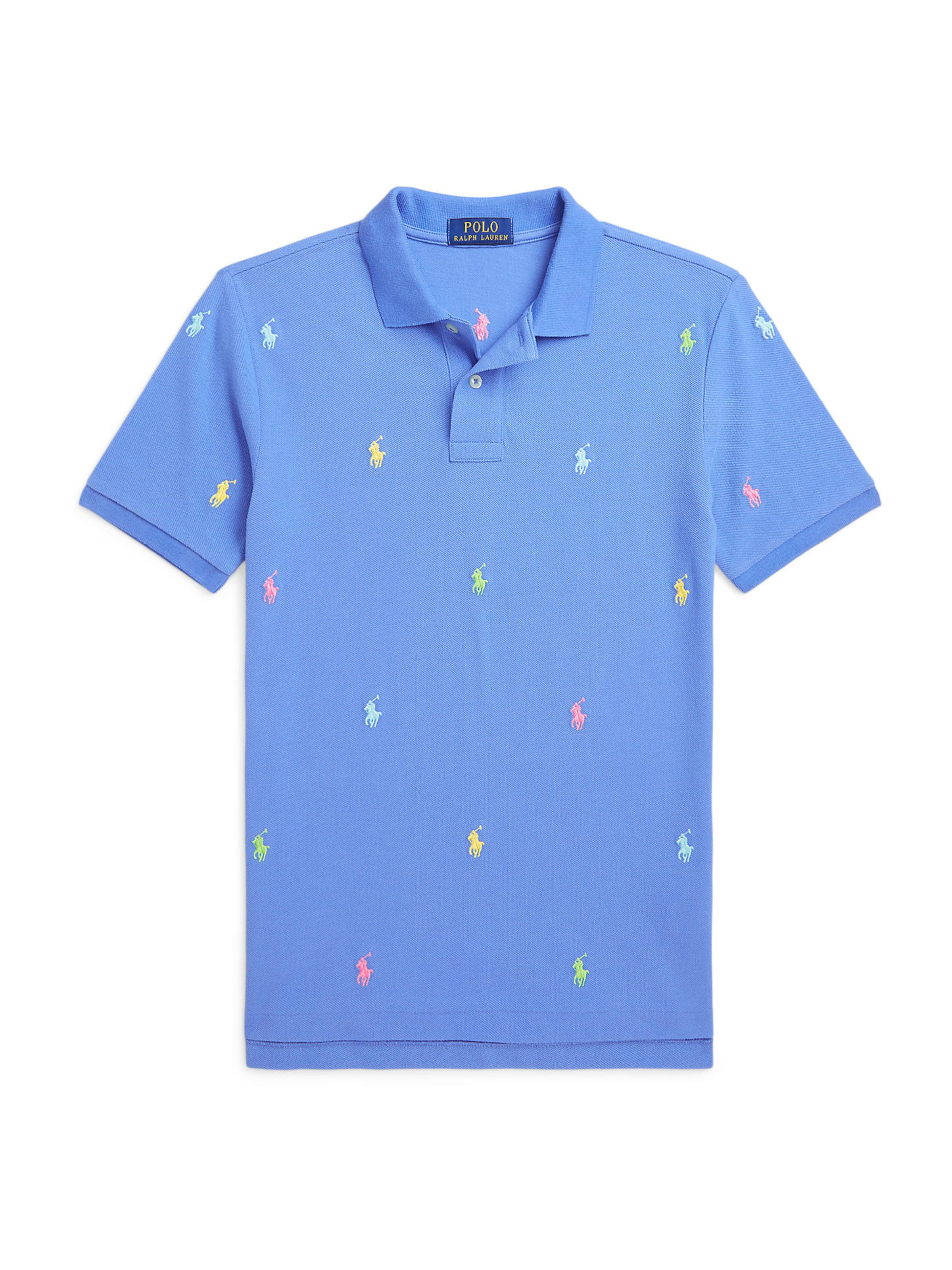 Polo Ralph Lauren Koszulka 'SSKCM2-KNIT SHIRTS-POLO SHIRT' w kolorze niebieski: przód