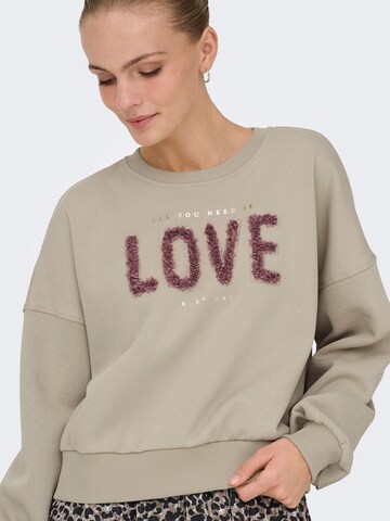 ONLY Sweatshirt 'ONLKiara' in Beige