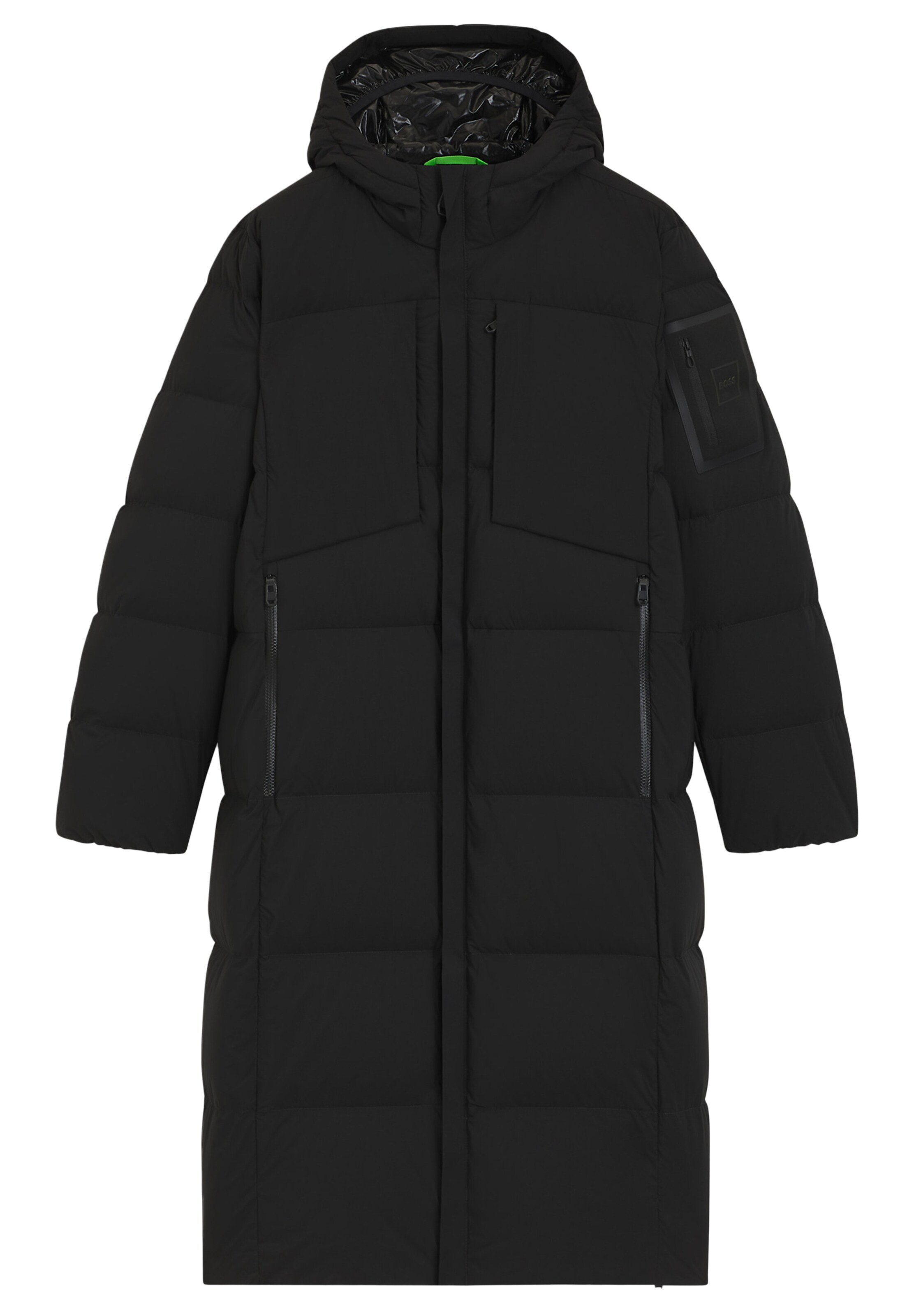 BOSS Winter Coat in Black: front