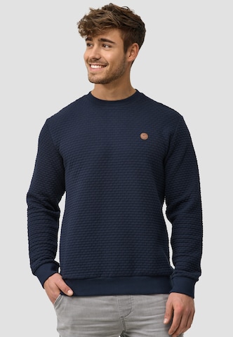 INDICODE JEANS Sweatshirt 'Dash' in Blauw: voorkant