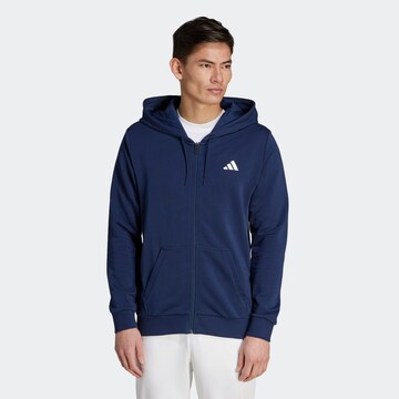 ADIDAS PERFORMANCE Athletic Zip-Up Hoodie 'Club Teamwear' in Blue: front