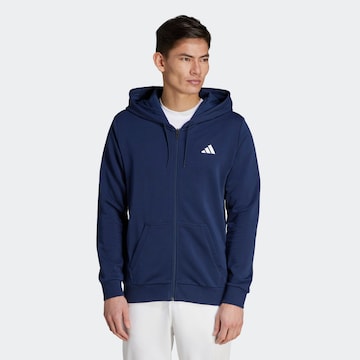 ADIDAS PERFORMANCE Athletic Zip-Up Hoodie 'Club Teamwear' in Blue: front