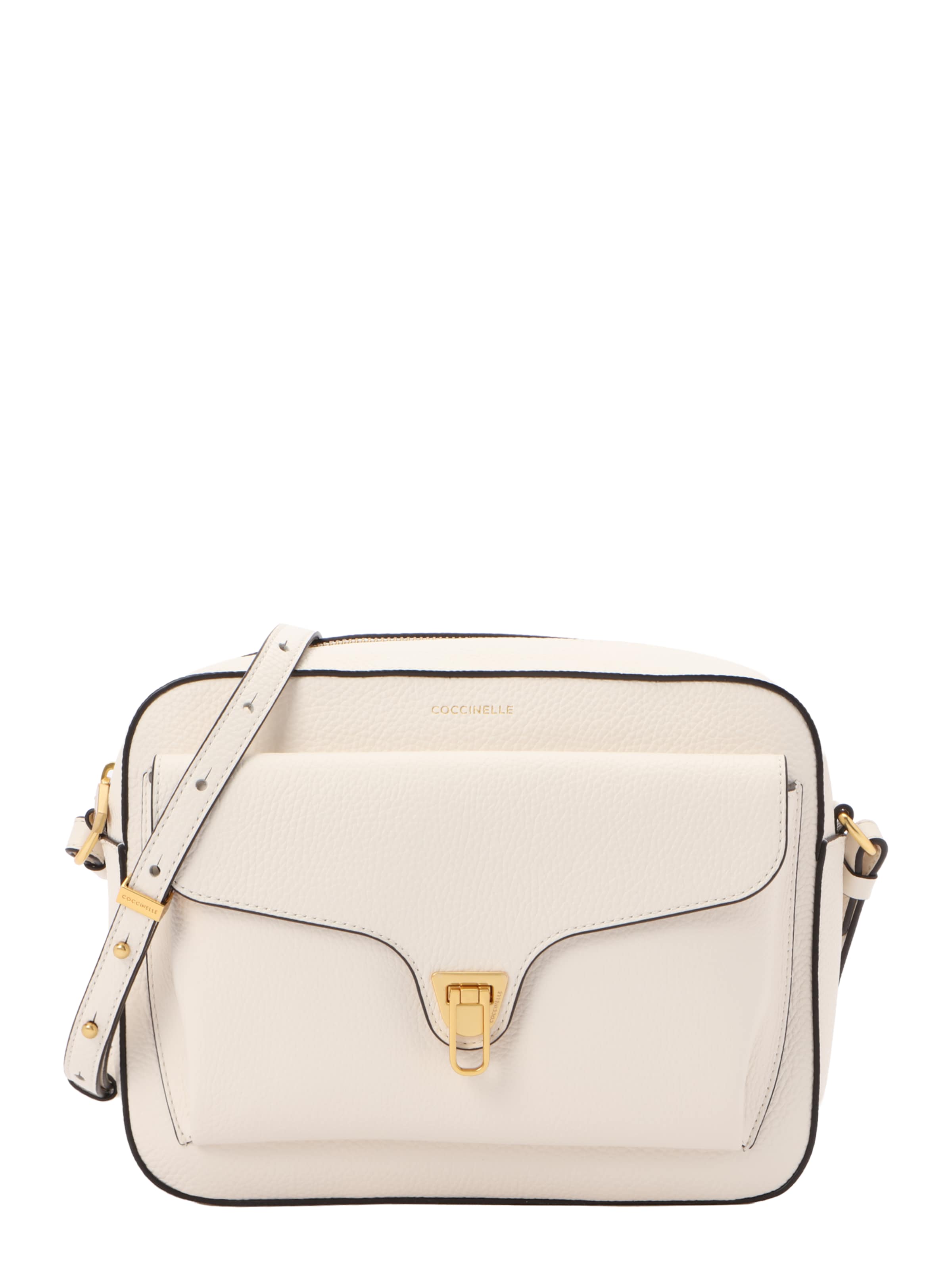 Coccinelle Axelremsväska i vit: framsida