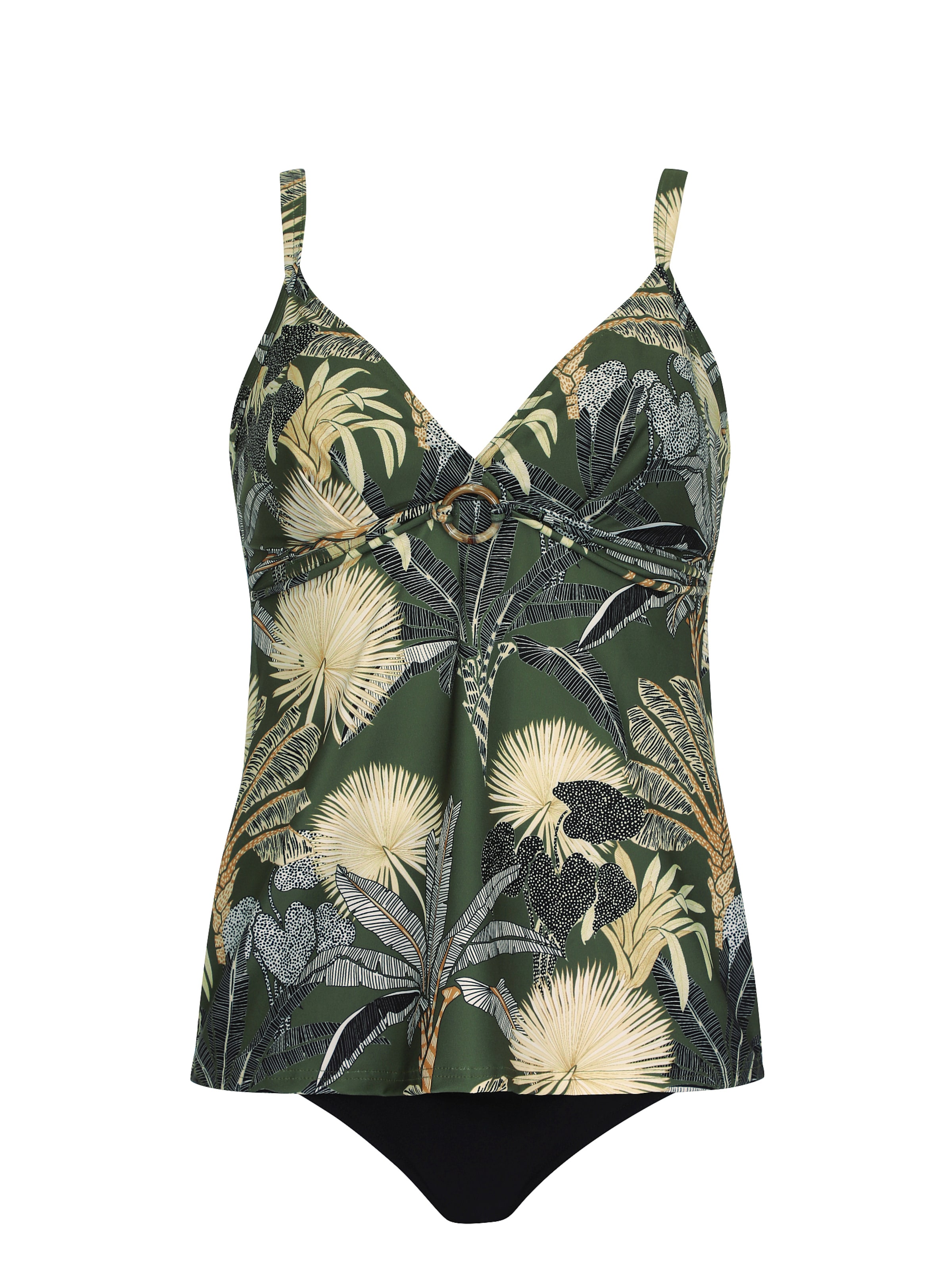 Bustier Tankini SUNFLAIR en vert : devant