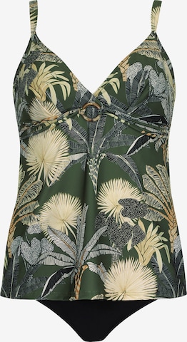 Bustier Tankini SUNFLAIR en vert : devant