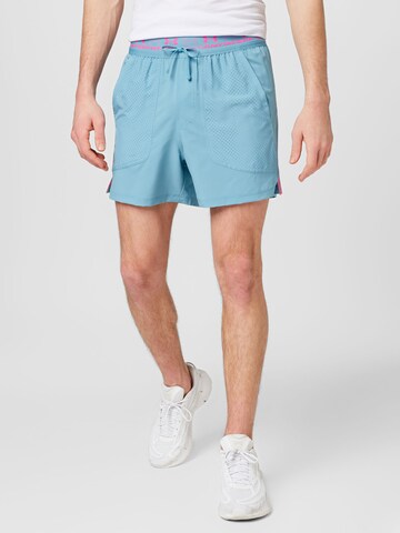 UNDER ARMOUR Normální Sportovní kalhoty 'ANYWHERE' – modrá: přední strana