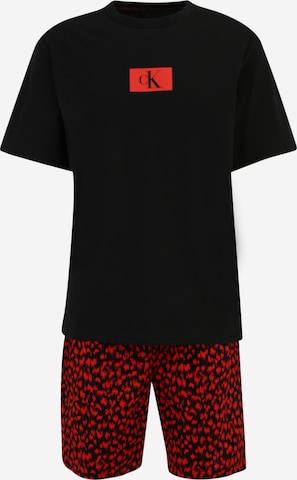 Calvin Klein Underwear Short Pajamas in Black: front