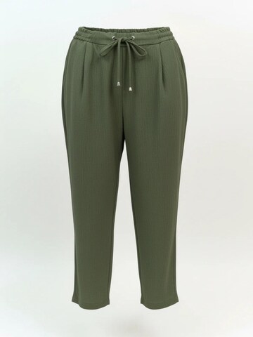 No Matter What Tapered Pleat-front trousers in Green