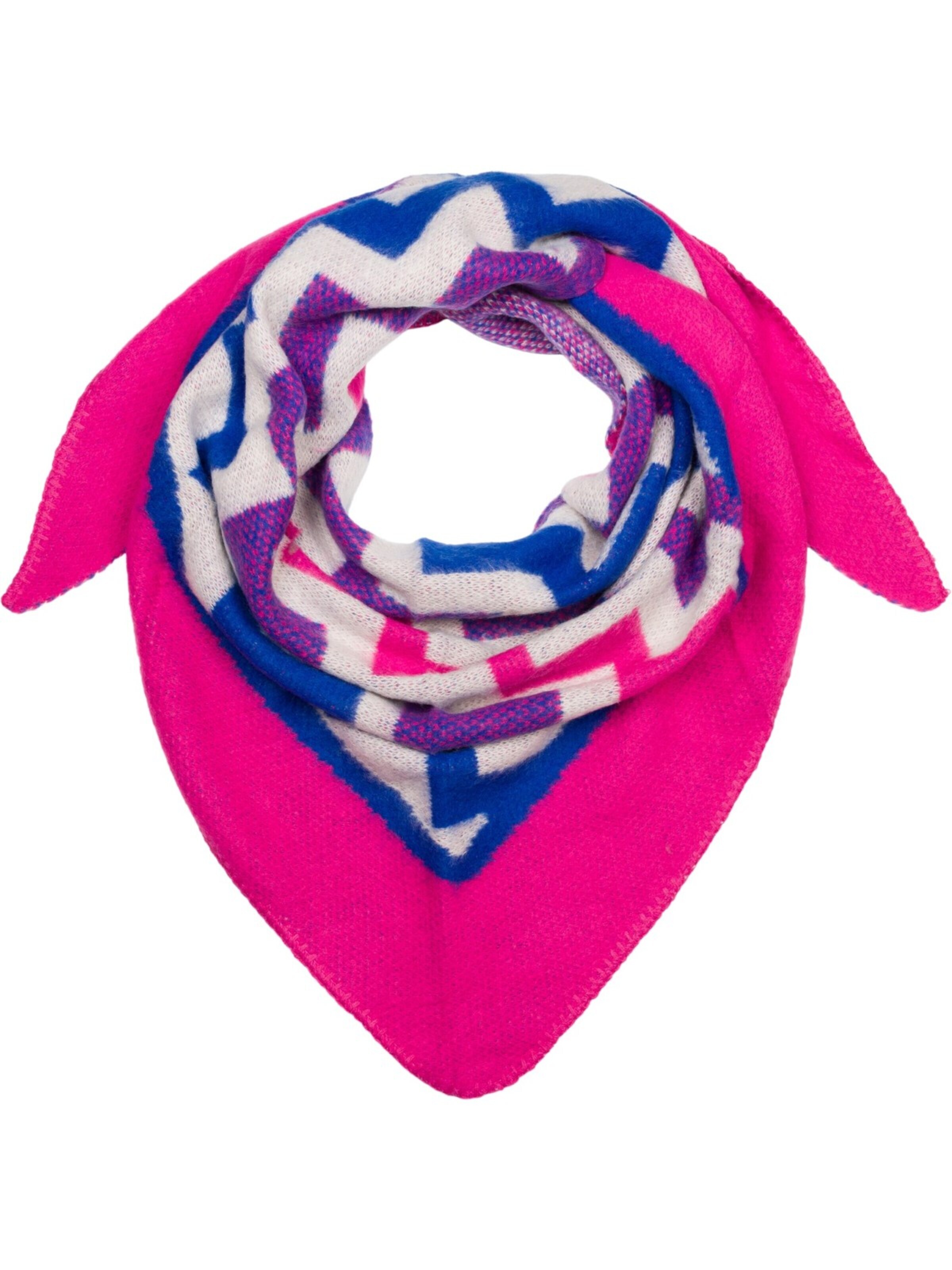 styleBREAKER Tuch 'Web Dreiecktuch Zick-Zack'‌‌‌ in Pink: Vorderseite
