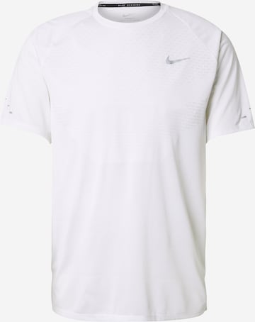 balta NIKE Sportiniai marškinėliai 'Stride': priekis