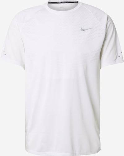 Sportiniai marškinėliai 'Stride' iš NIKE, spalva – pilka / balta, Prekių apžvalga