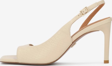 smėlio Kazar Basutės su dirželiais: priekis