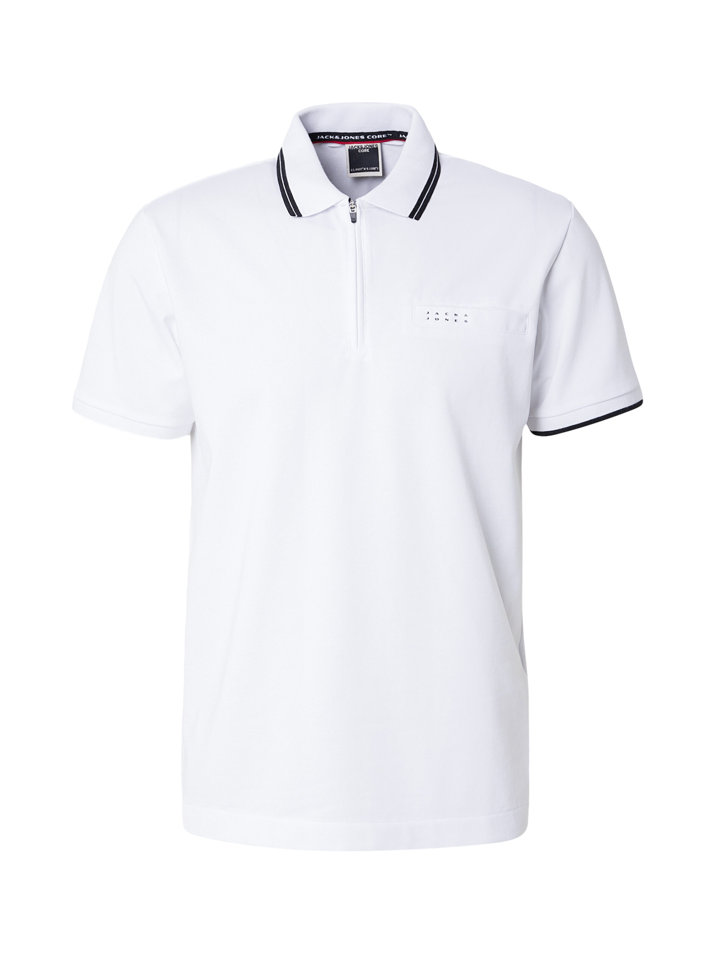 JACK & JONES T-Shirt 'JCOFUSION' en noir / blanc, Vue avec produit