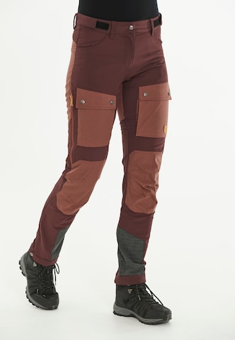 Whistler Regular Outdoor Pants 'ANISSY' in Brown: front