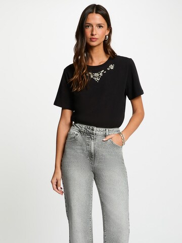 Maglietta '261-DMARE' di Morgan in nero: frontale