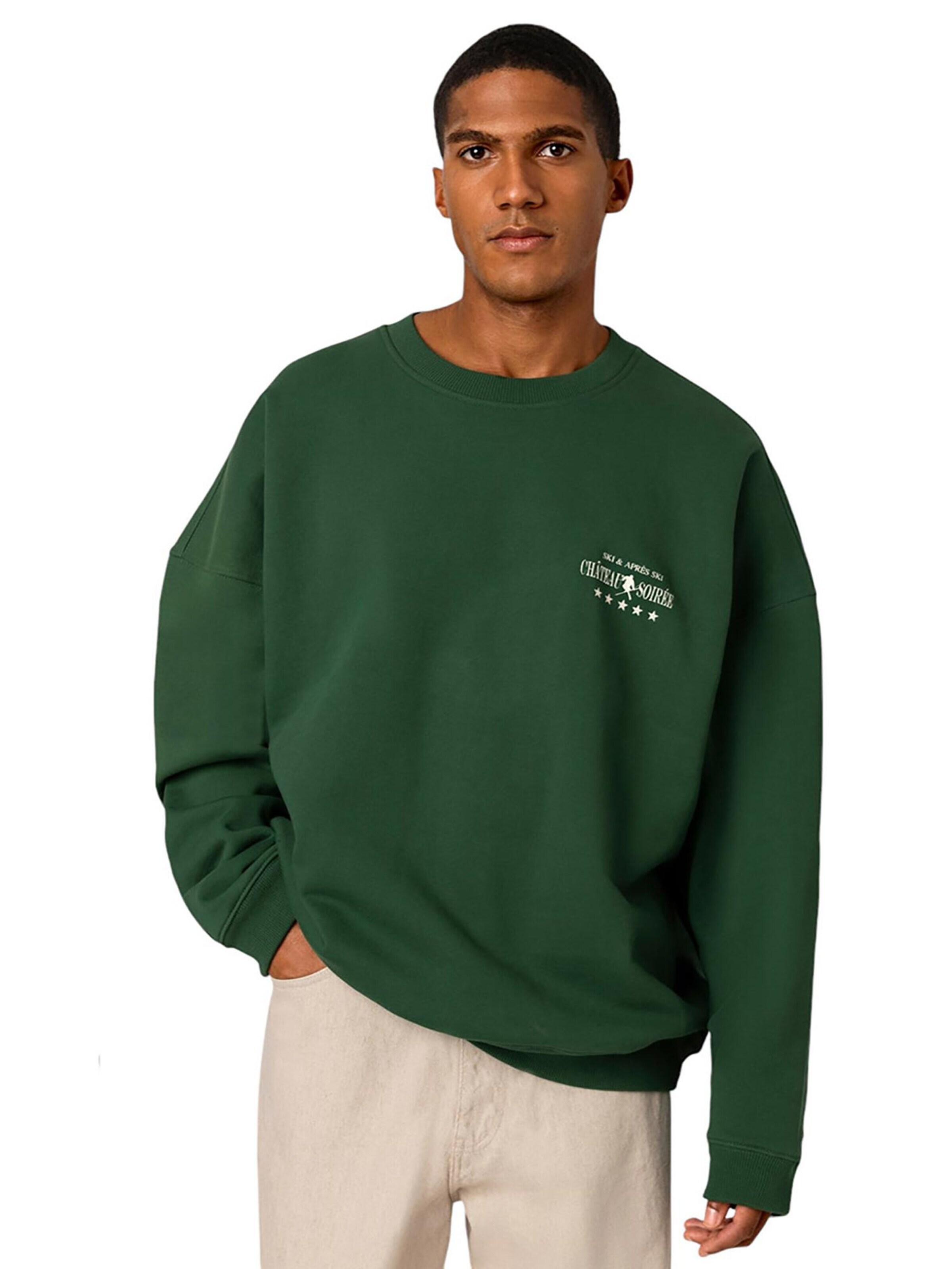 On Vacation Sweatshirt 'Chateau Soirée' in Green