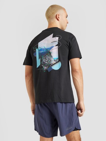 T-Shirt fonctionnel 'GEONATURE' ADIDAS TERREX en noir : devant