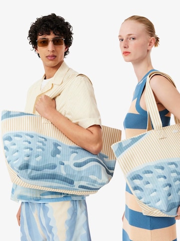 LACOSTE - Shopper 'Lacoste Sac cabas XL Anna Mixte Blanc Naturel' en transparente