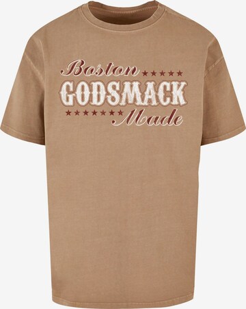 Merchcode Shirt 'Godsmack - Boston' in Beige: voorkant