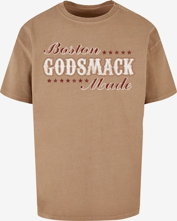 Merchcode Shirt 'Godsmack - Boston' in Beige: voorkant
