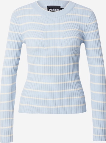 PIECES Пуловер 'PCCRISTA' в синьо: отпред