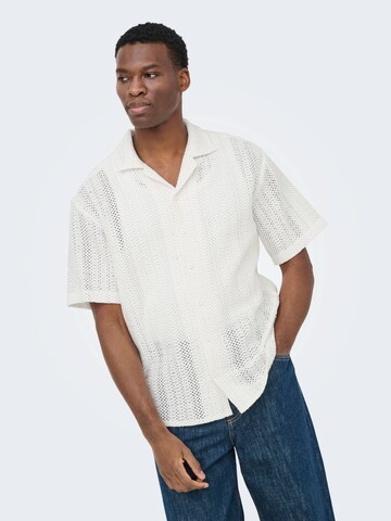 Only & Sons Comfort Fit Skjorta 'ONSDani' i vit