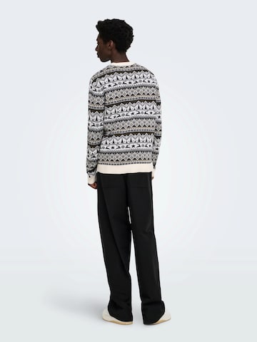 juoda Only & Sons Megztinis 'ONSX-MAS 2'