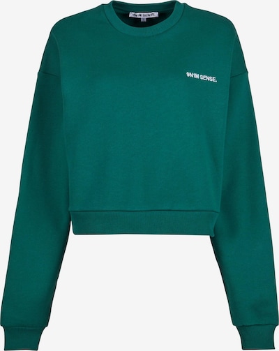 9N1M SENSE Sweater majica u kraljevski zelena / bijela, Pregled proizvoda