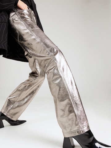 Stella Nova Normalny krój Spodnie 'DUNIA' w kolorze srebrny