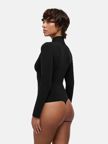 cfab - Body moldeador 'Clean Longsleeve Turtleneck Sculpting Bodysuit with String' en negro