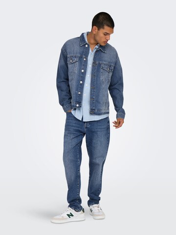 Only & Sons Prehodna jakna 'ONSJUST' | modra barva
