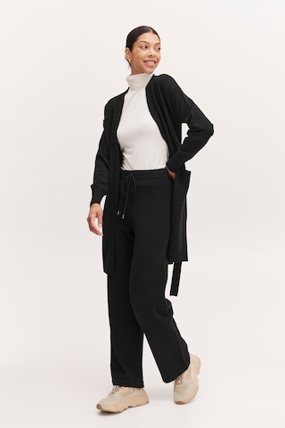 b.young Wide leg Broek in Zwart: voorkant