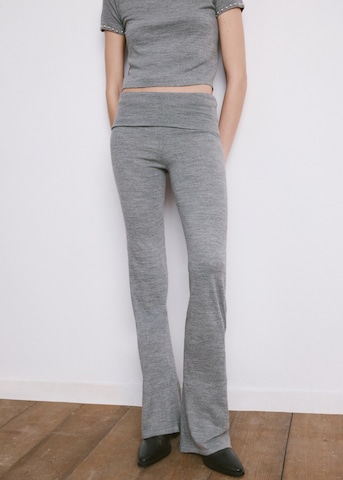 MANGO Flared Pants 'Studis' in Grey: front