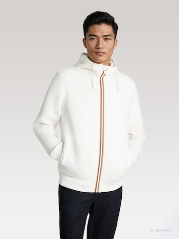 Giacca di felpa 'Rainer Spacer' di K-Way in bianco: frontale