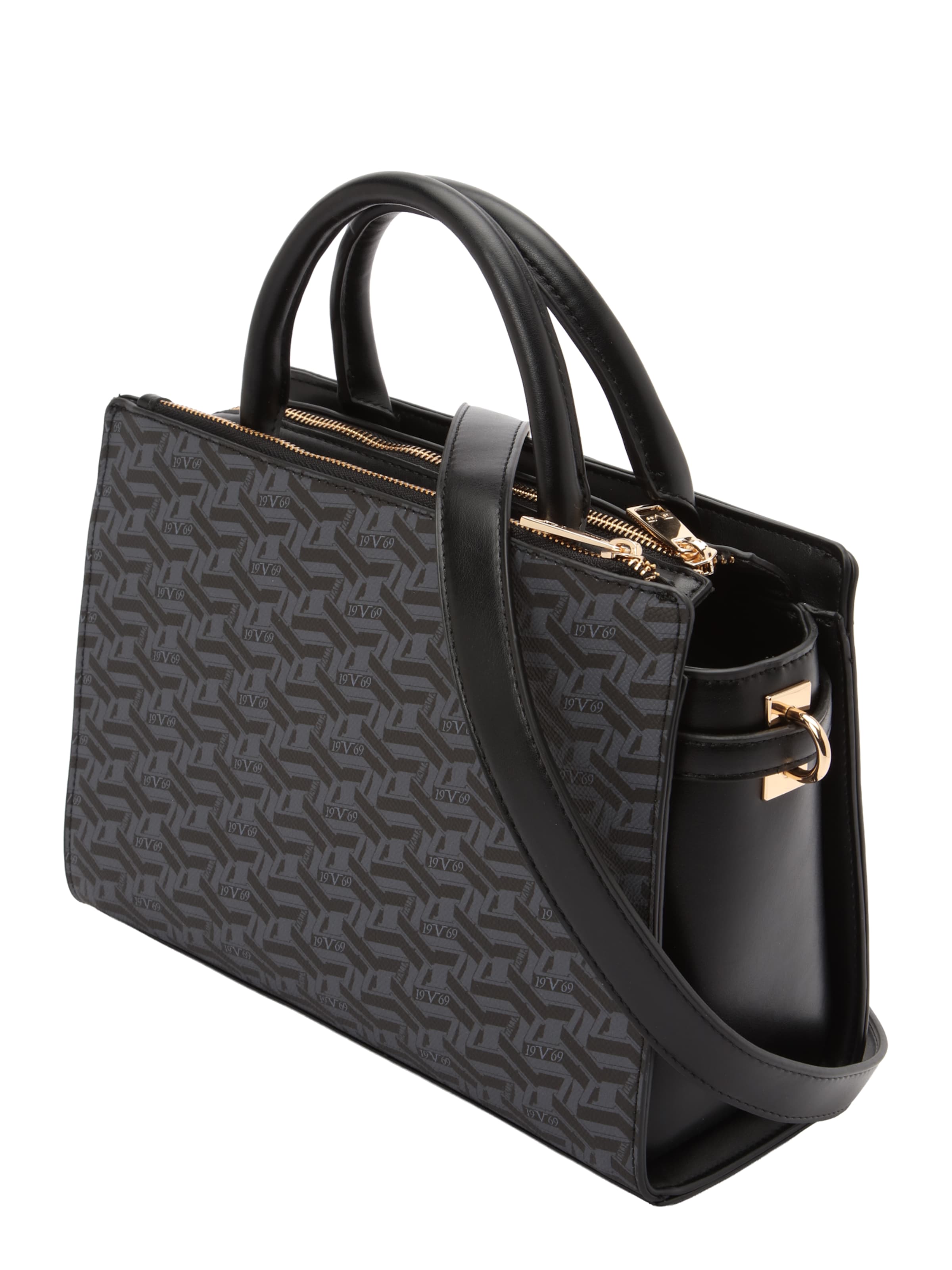 19V69 ITALIA Дамска чанта 'Lisana Aop' в сиво