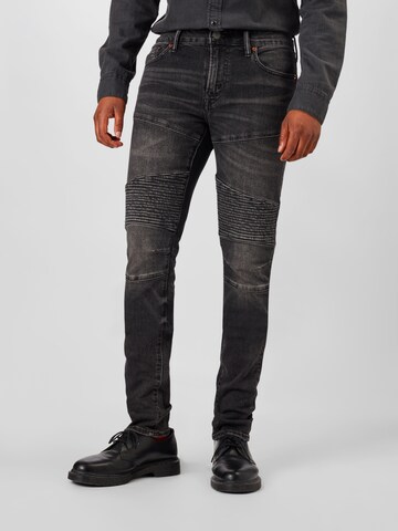 American Eagle Skinny Fit Дънки 'Airflex' в черно: отпред