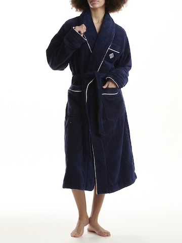Polo Ralph Lauren Bathrobe long ' Polo Essentials ' in Blue: front