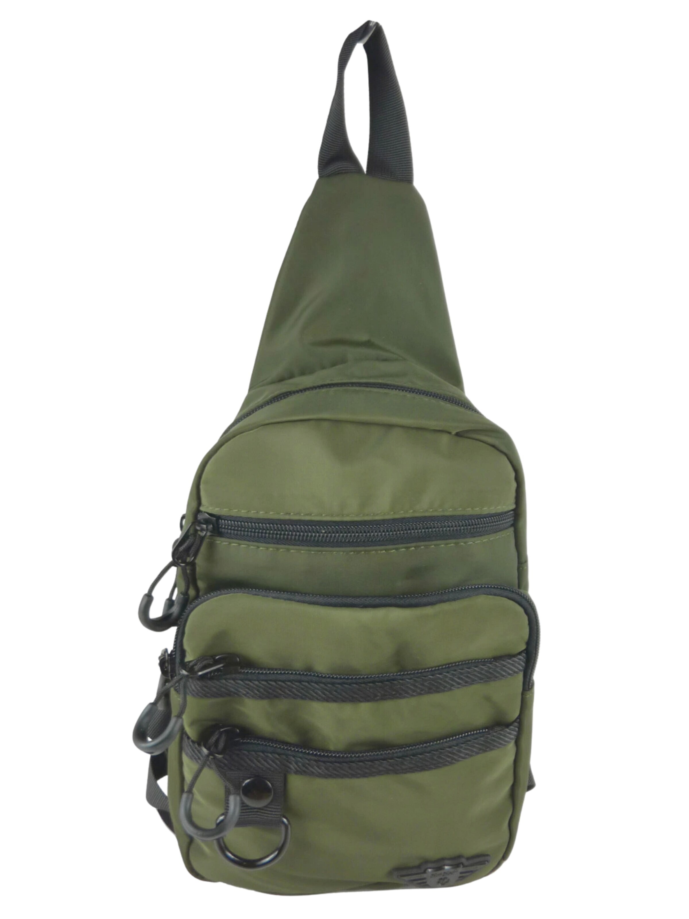 Kumixi - Mochila 'Sling bag' en verde: frente