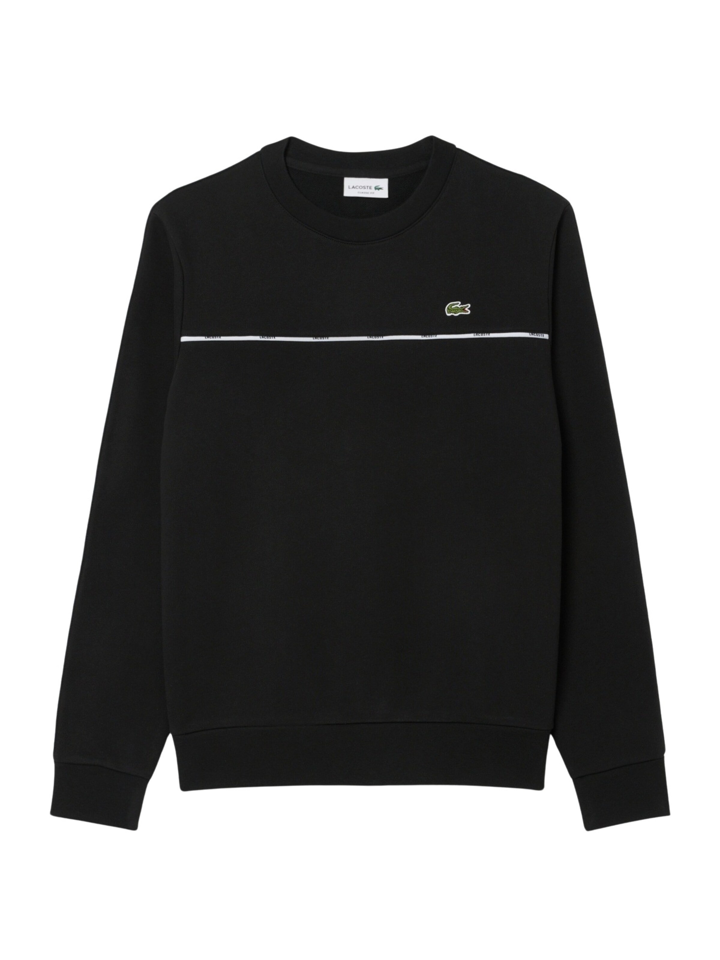 Felpa di LACOSTE in nero: frontale