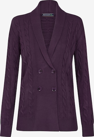 Cardigan Felix Hardy en violet : devant