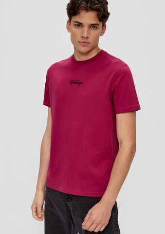 T-Shirt QS en rose : devant