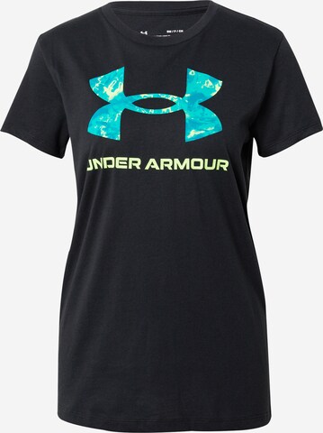 T-shirt fonctionnel 'Live' UNDER ARMOUR en noir : devant