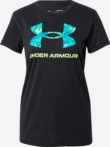 UNDER ARMOUR Funktionsbluse 'Live' i sort: forside