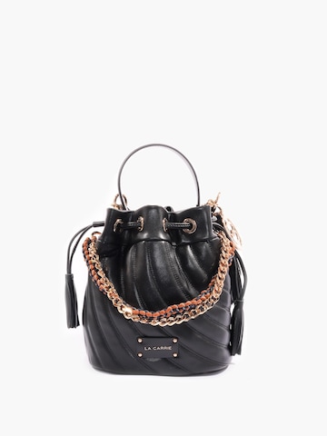 La Carrie Pouch in Black: front