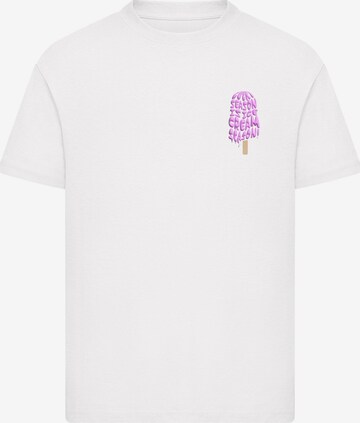 Merchcode Shirt 'Ice Cream Season' in Wit: voorkant