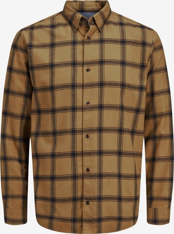 JACK & JONES Regular fit Overhemd in Bruin: voorkant