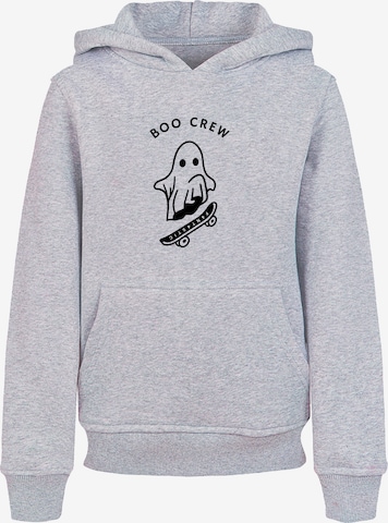 F4NT4STIC Sweatshirt 'Boo Crew Halloween' in Grijs: voorkant