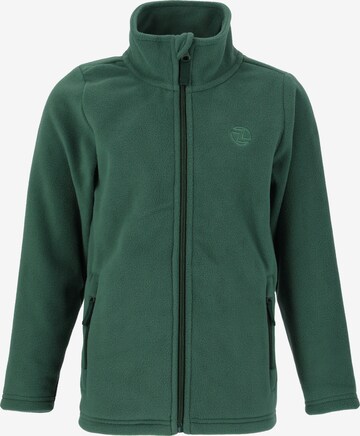 ZigZag Fleece jas 'Zap' in Groen: voorkant