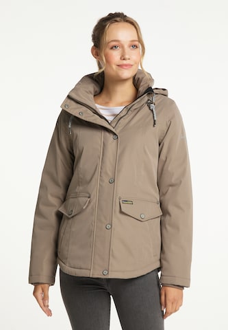 Schmuddelwedda Winter Jacket in Brown: front